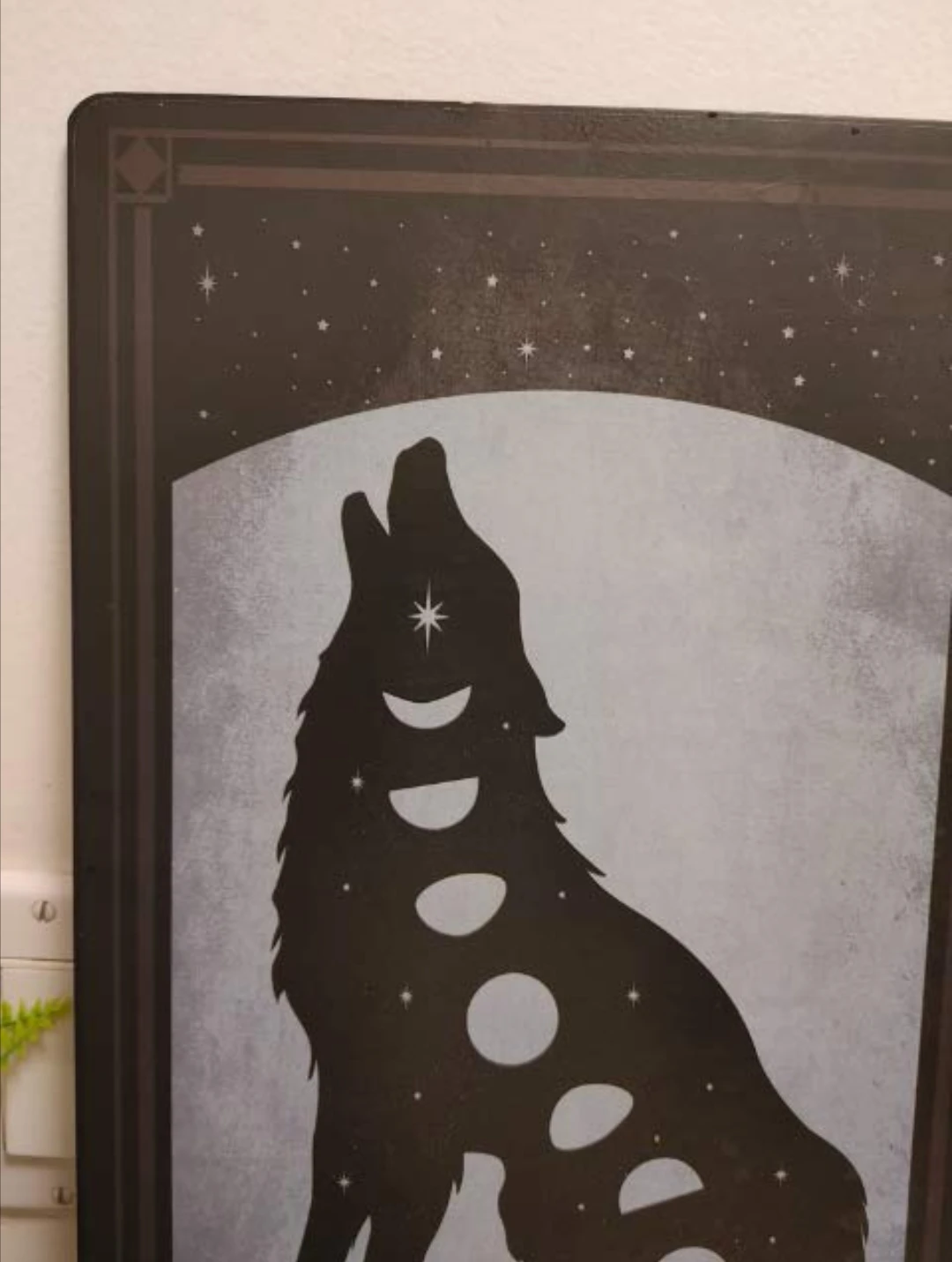 Metal Wolf Moon Phase Wall Decor - photo 2