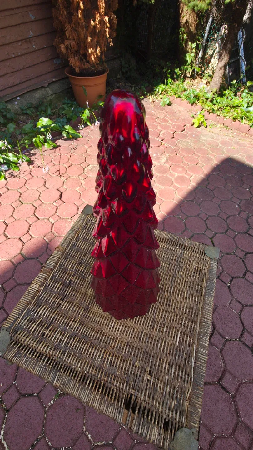 Red Decorative Glass Tree