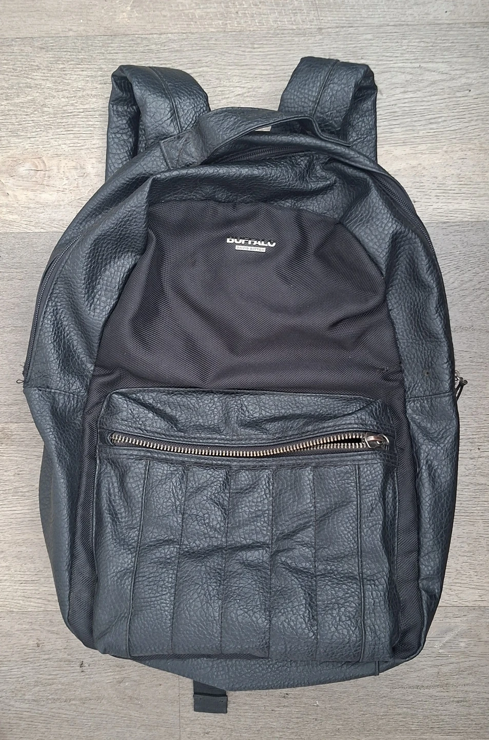 Buffalo David Bitton Black Faux Leather Backpack