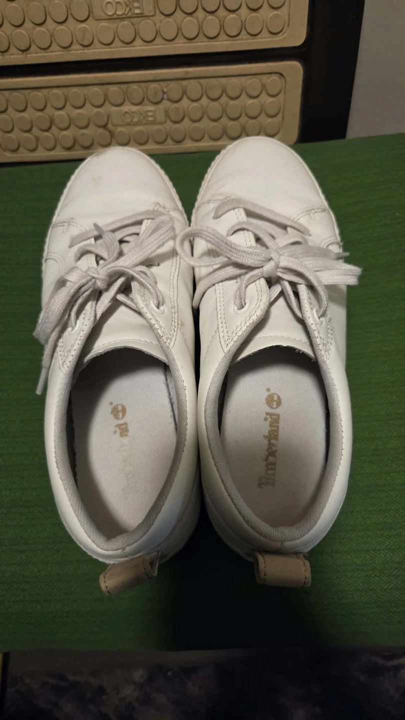 Timberland White Leather Sneakers - Women's Size 8