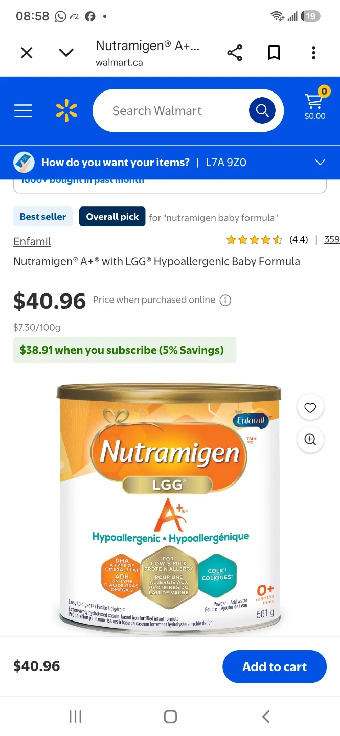 Enfamil Nutramigen A+ LGG Hypoallergenic Baby Formula 561g