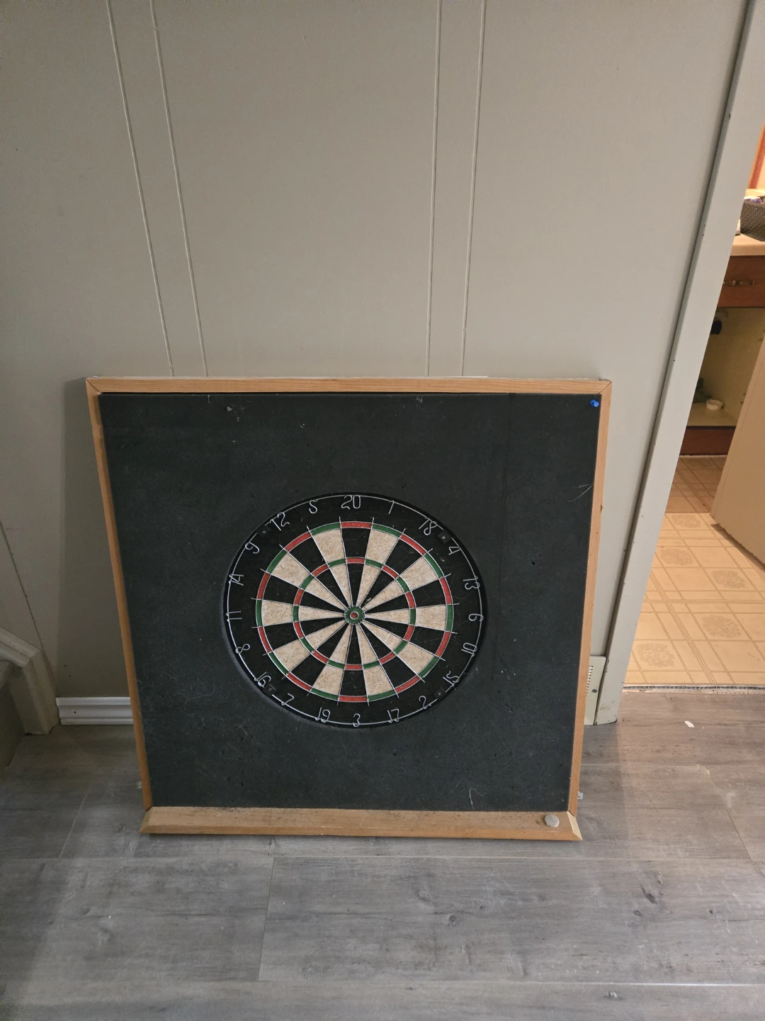 Dartboard with protective backing