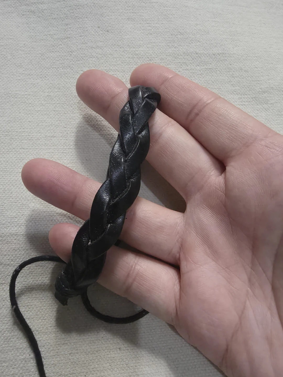 Black Braided Leather Bracelet 🏈
