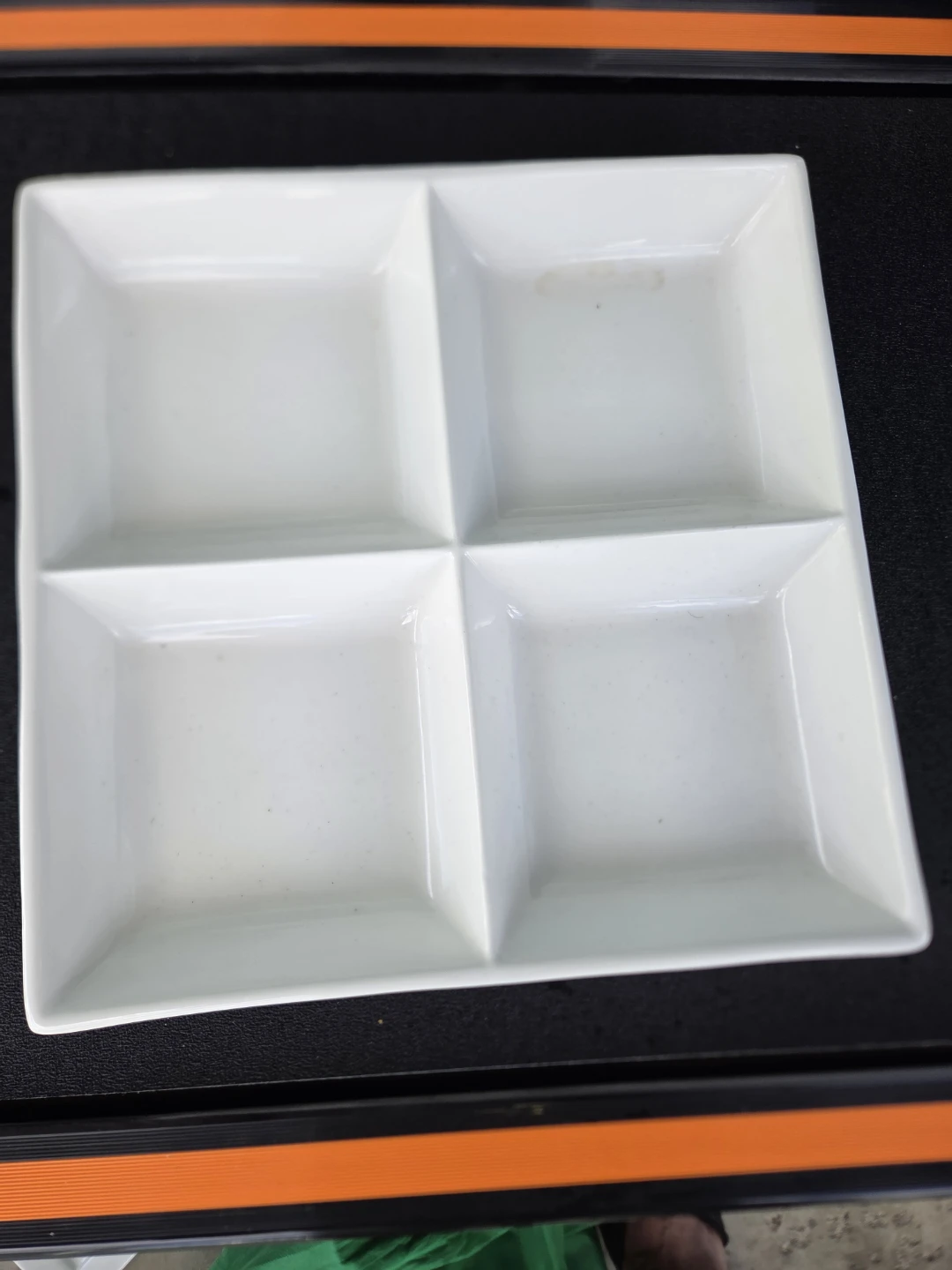 White Square Divided Appetizer Plate - photo 4