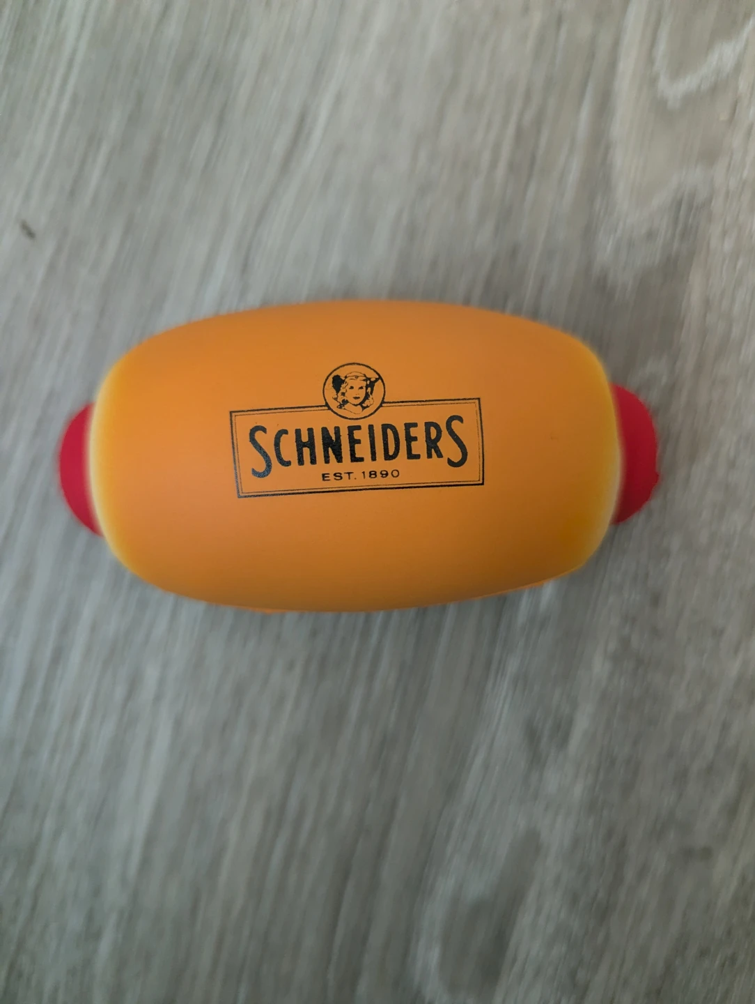 Schneiders Hot Dog Slicer stress ball