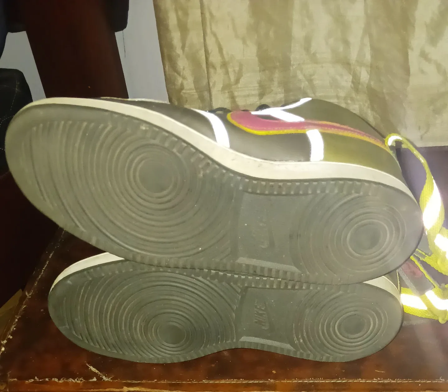 Nike High-Top Sneakers Olive and Pink - photo 5