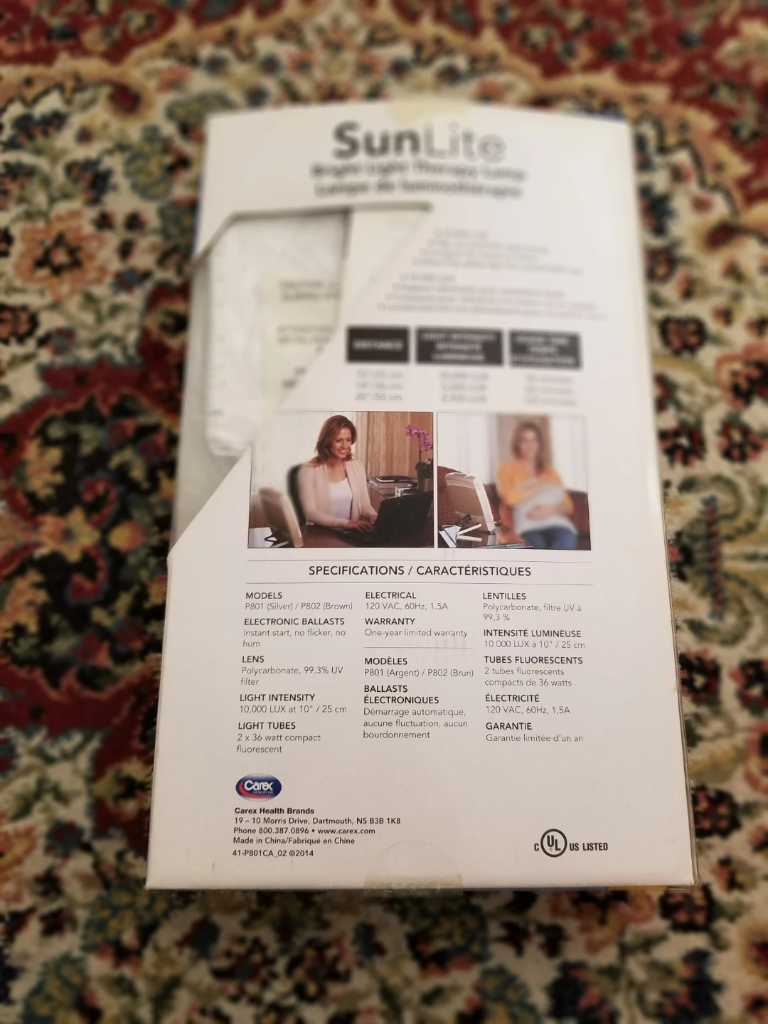 SunLite bright light therapy lamp - photo 2
