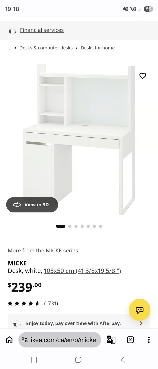 IKEA Micke Desk with Hutch - photo 2