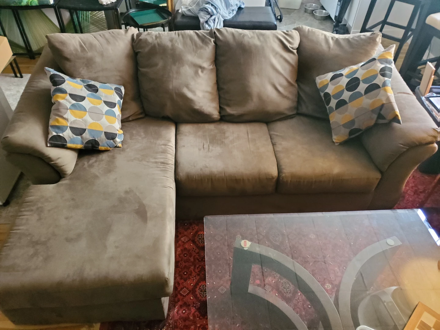Grey Sectional Sofa with Chaise - photo 4