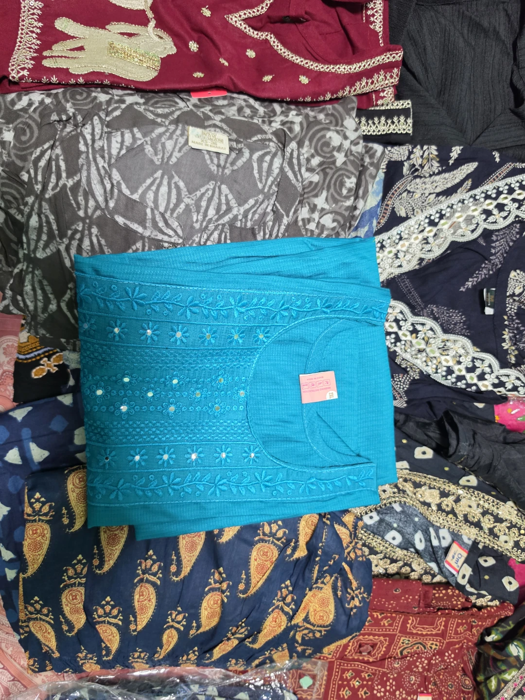 Assorted Embroidered Indian Kurti Tunics - photo 2