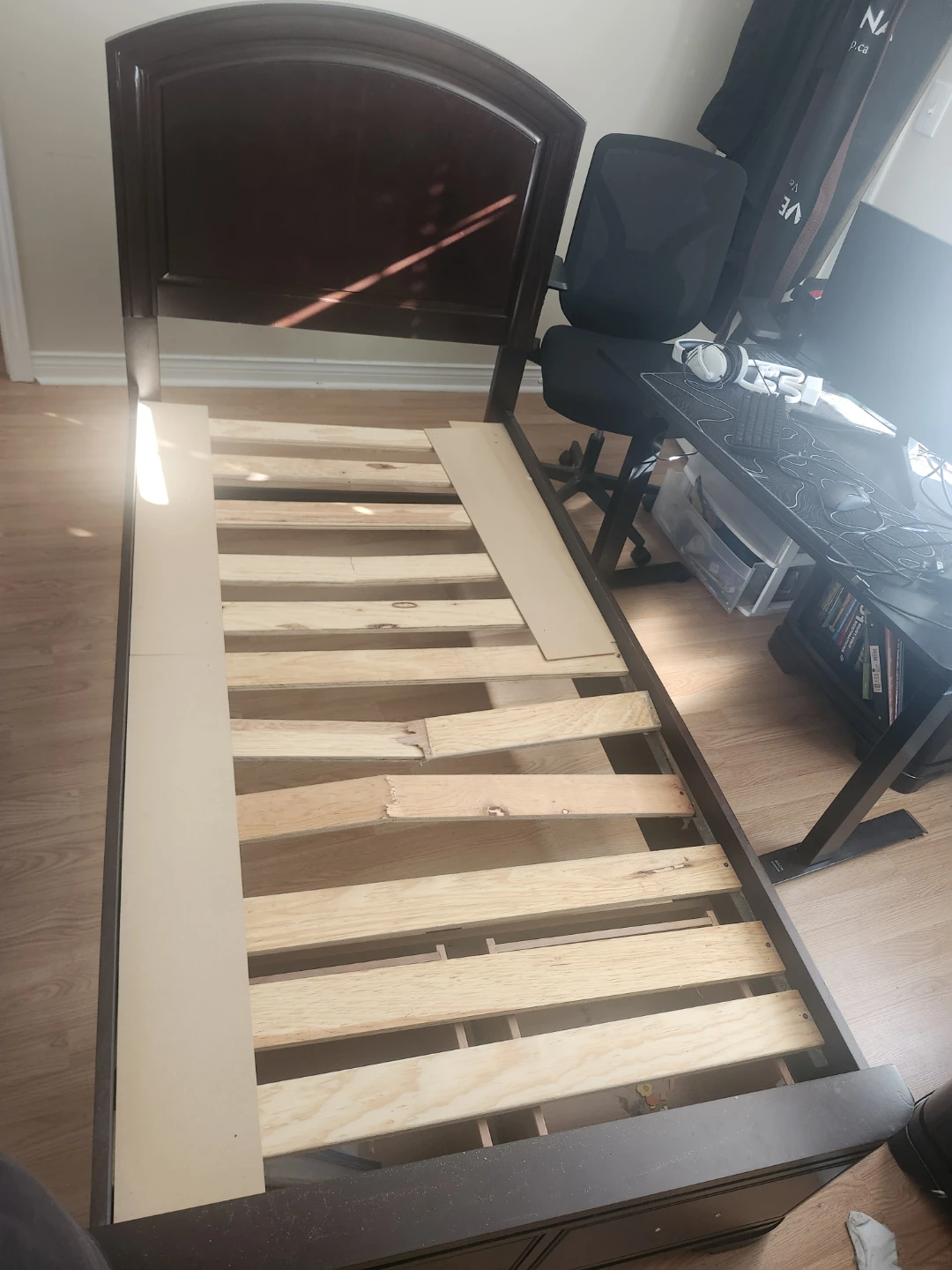 Dark Wood Bed Frame FREE