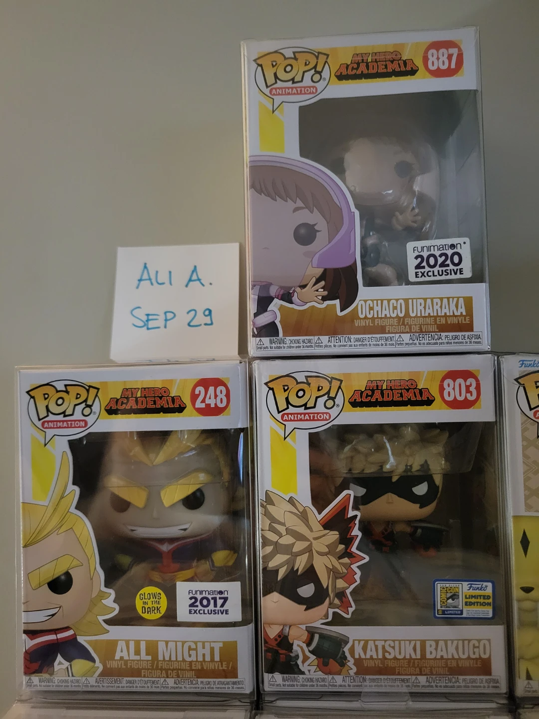 Funko Pop My Hero Academia Figures - Set of 3