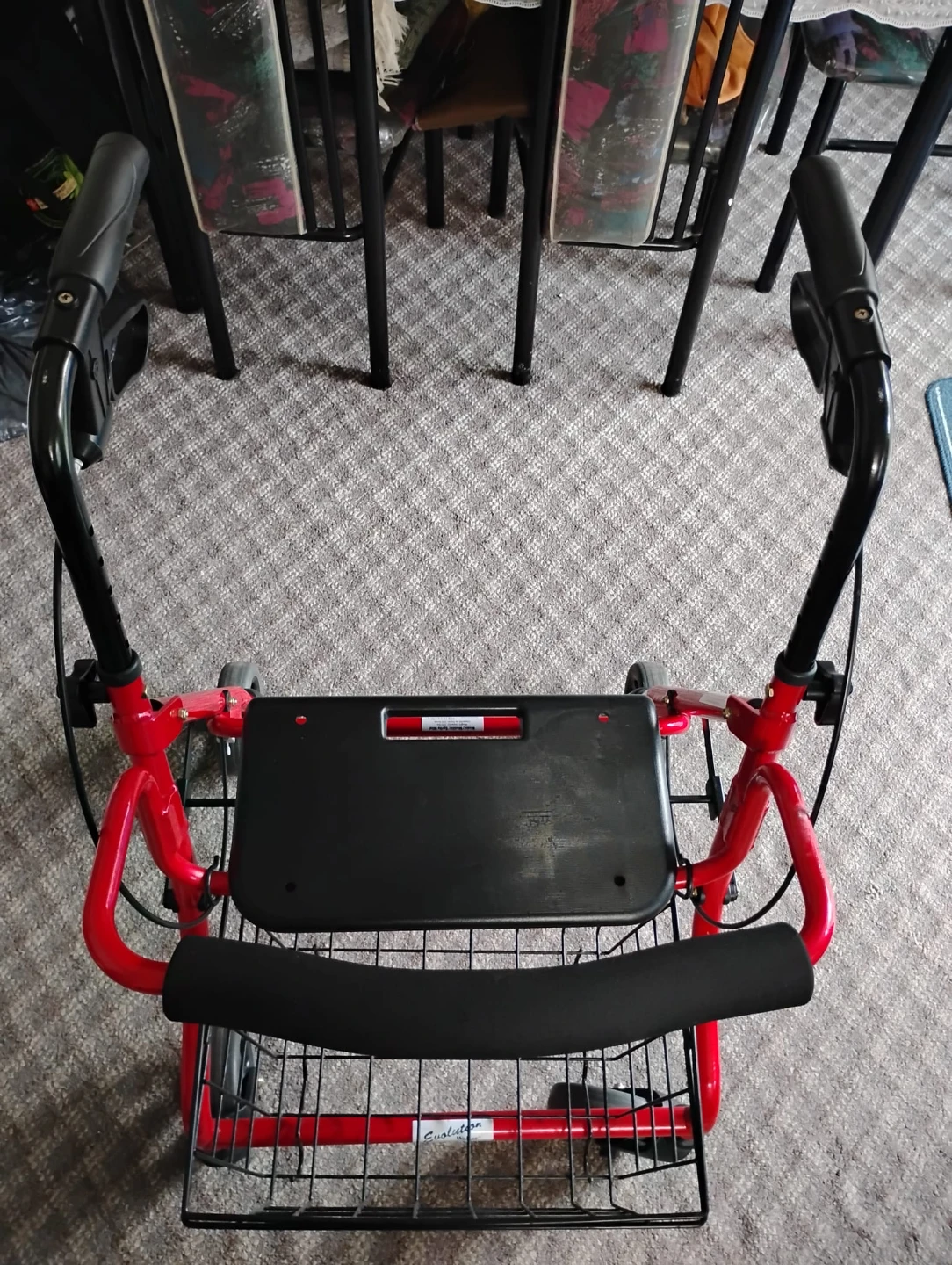 Red Walker with Seat and Basket - photo 2
