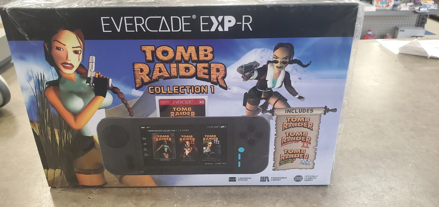 Evercade EXP-R Handheld Console with Tomb Raider Collection