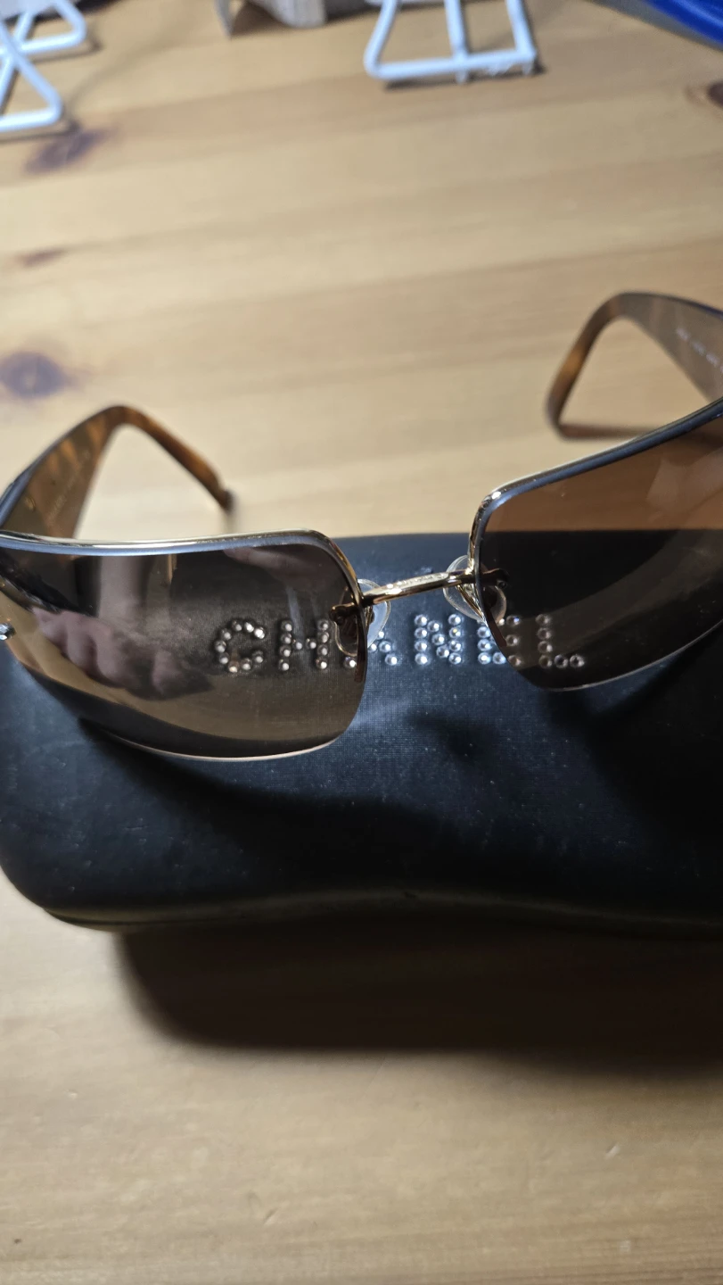 Chanel Rhinestone Logo Sunglasses - photo 2