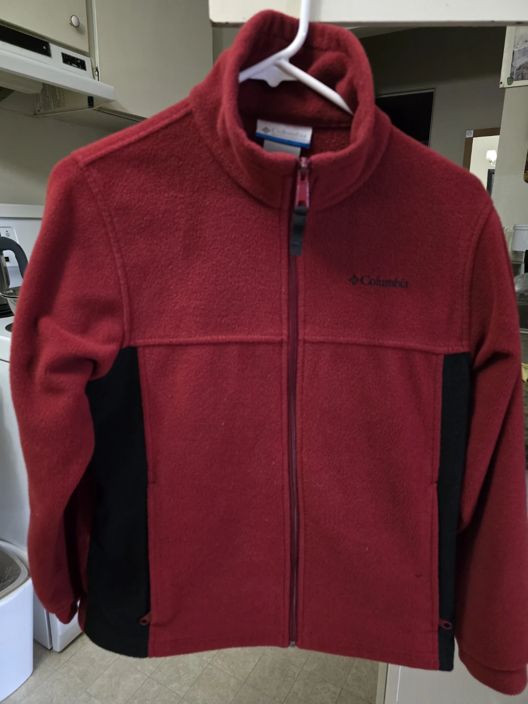 Columbia Red Fleece Jacket Size 14/16