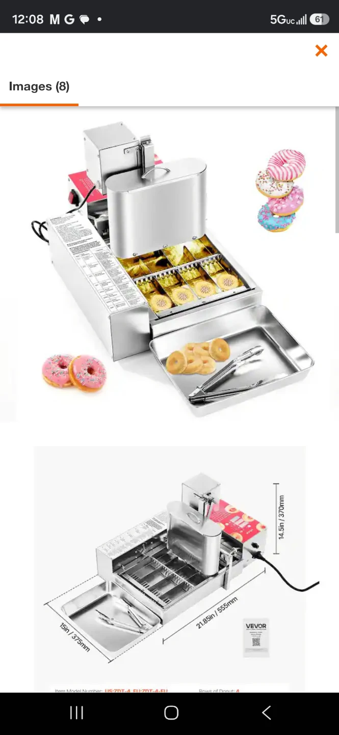 Vevor Commercial Donut Making Machine ZDT-4