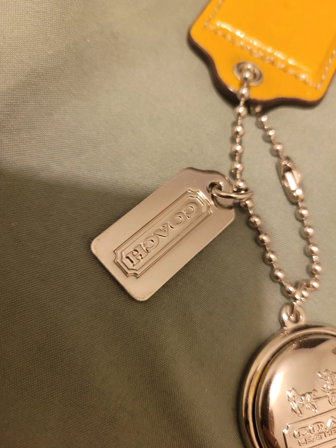 Coach Leather Bag Charm and Key Ring - photo 5