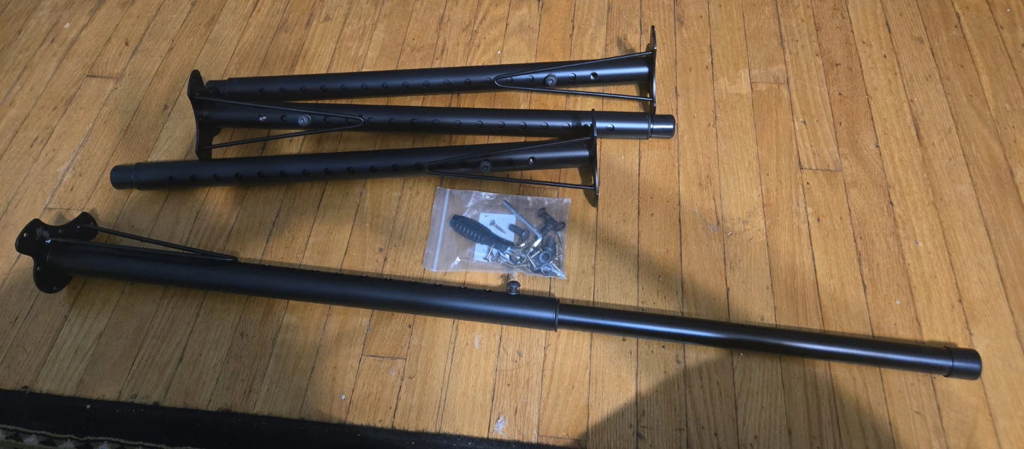 Set of 4 Adjustable Metal Table Legs - photo 2