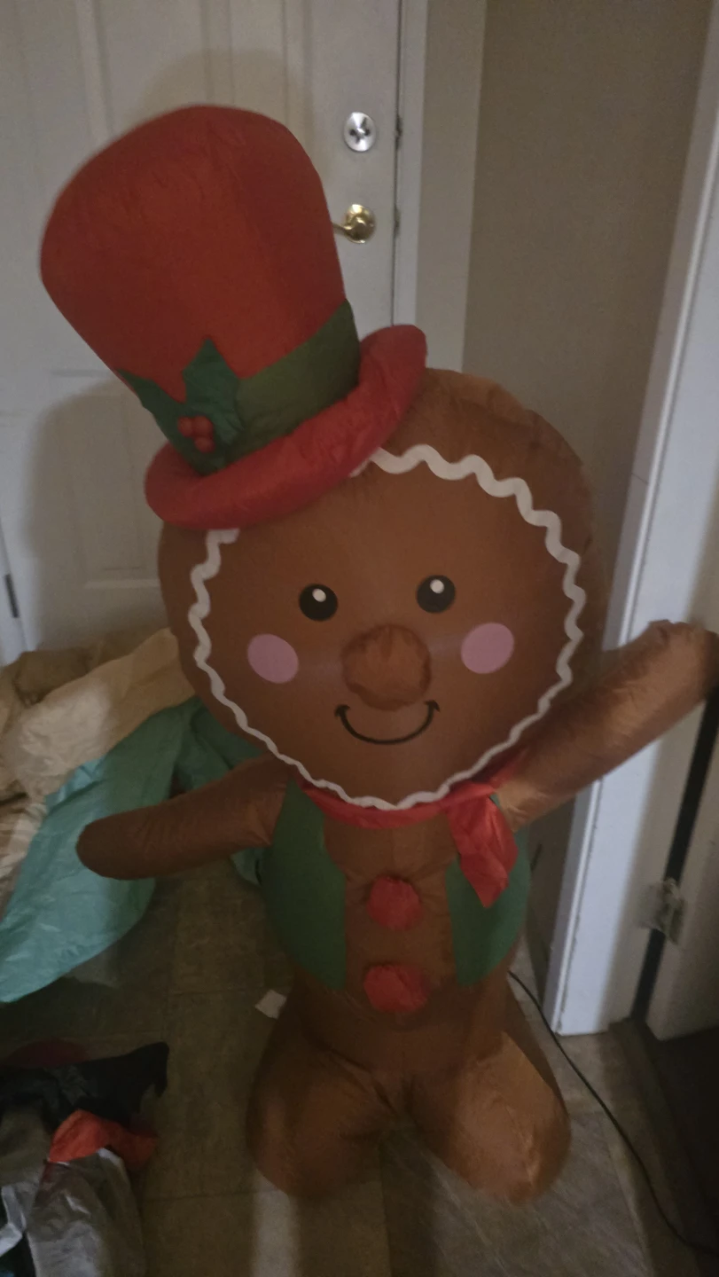 Inflatable Gingerbread Man Christmas Decoration