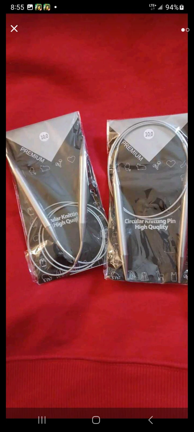 Two 10.0mm Premium Circular Knitting Needles