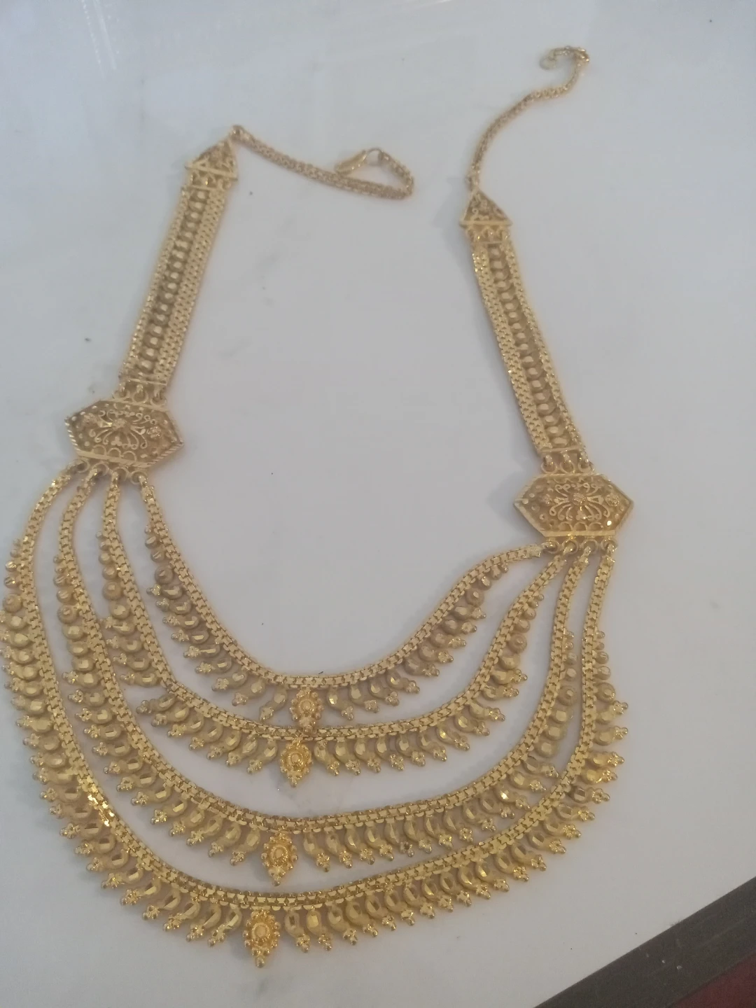 Gold-Tone Multi-Layer Statement Necklace