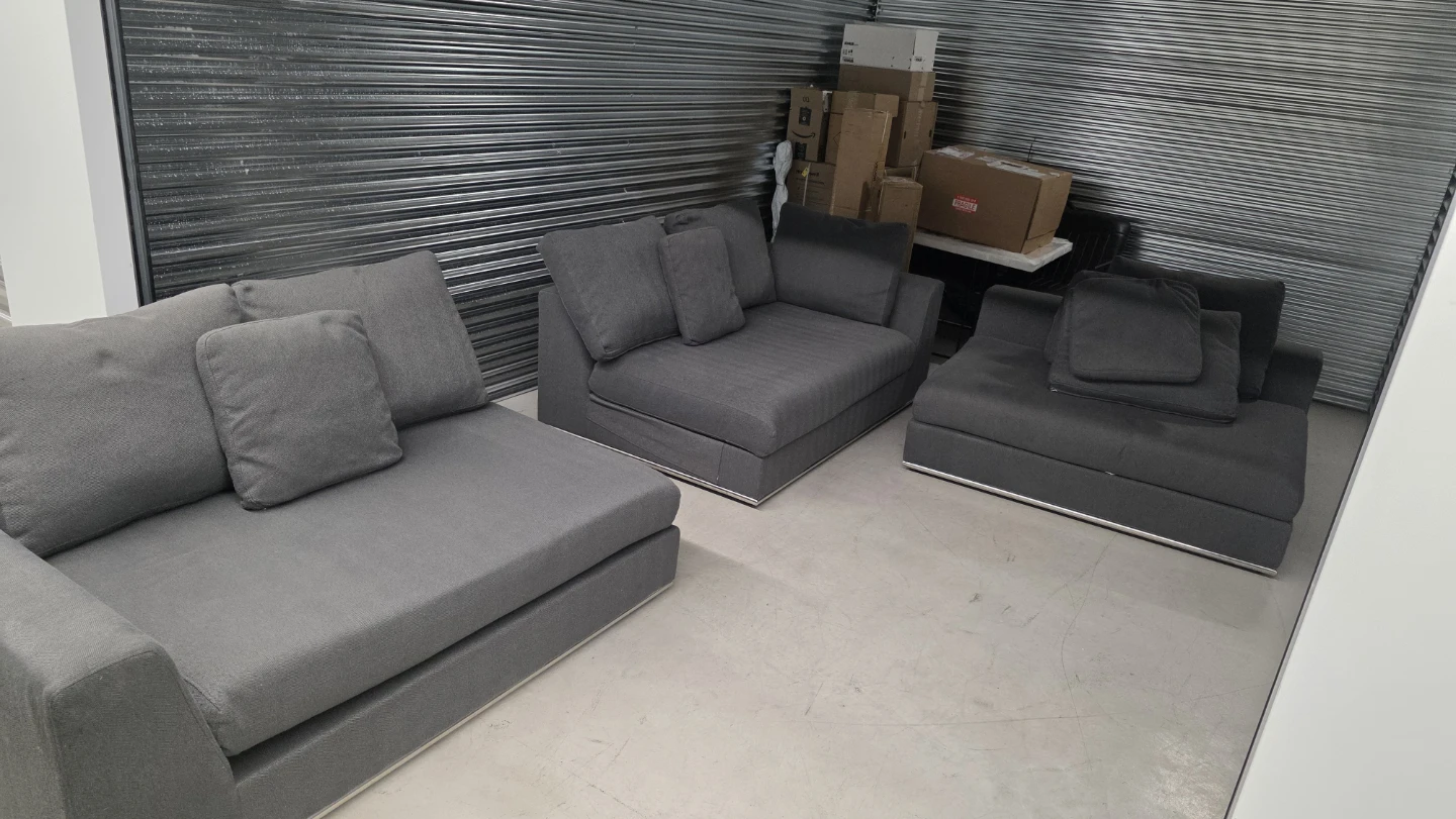 Large Modular Grey Sectional Sofa - photo 4