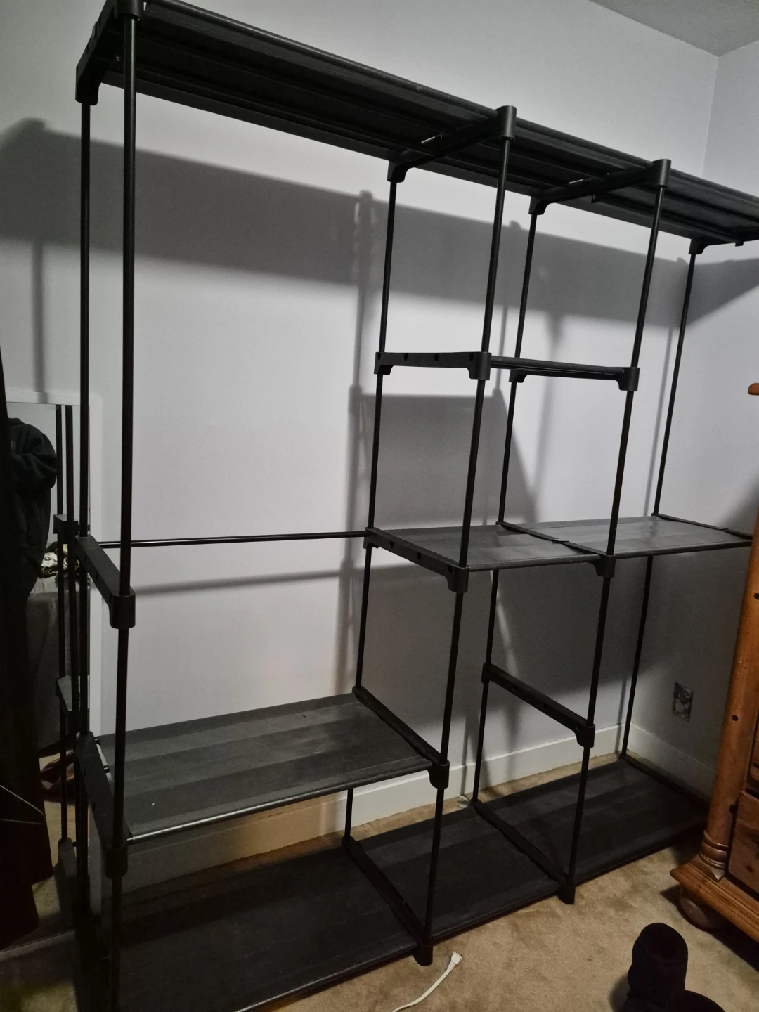 Black Freestanding Closet Storage Rack