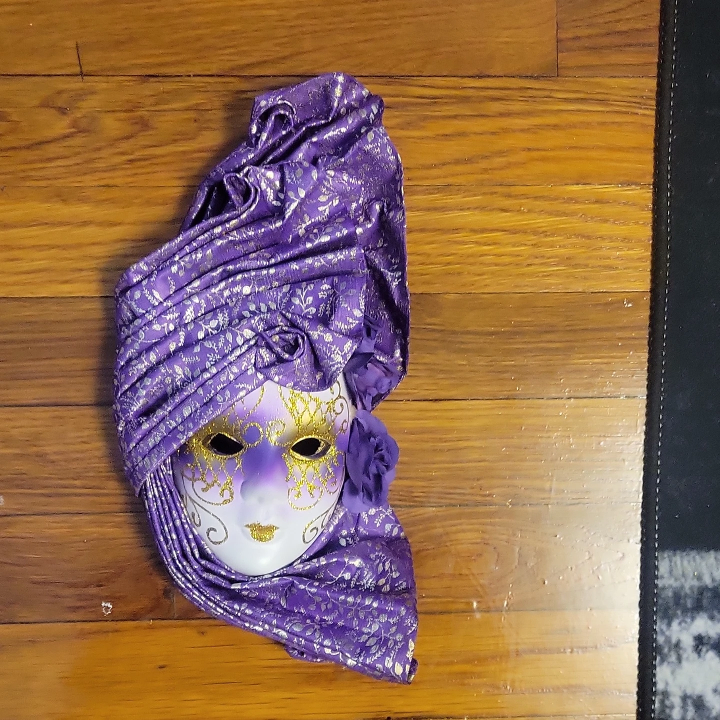 Decorative Purple and Gold Venetian Style Mask - photo 5