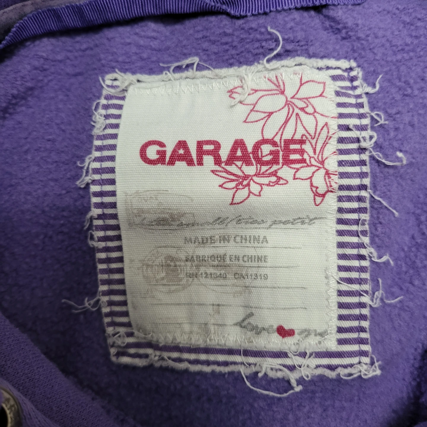 Garage Y2K Vintage Purple Graphic Hoodie - Women's Small - photo 4