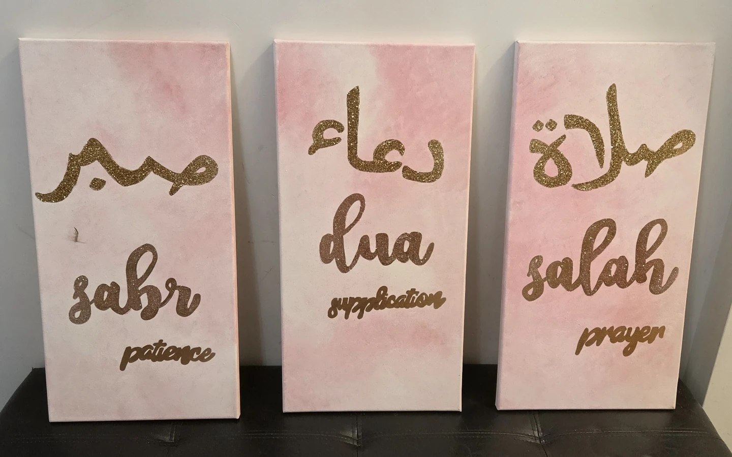 Set of 3 Islamic Wall Art Canvases