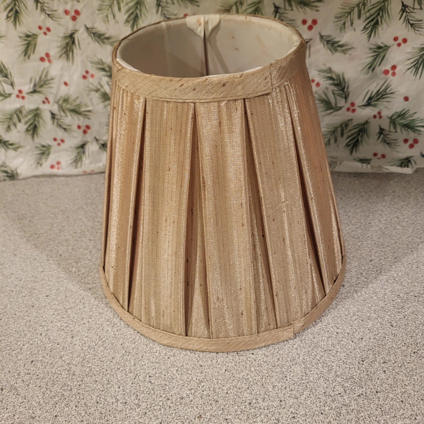 Pleated Gold Fabric Lampshade