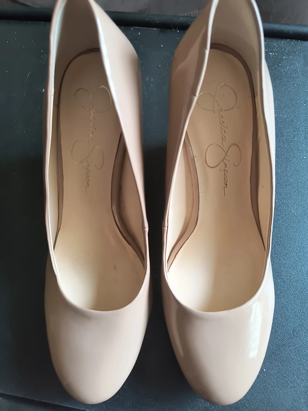 Jessica Simpson Nude Wedge Heels