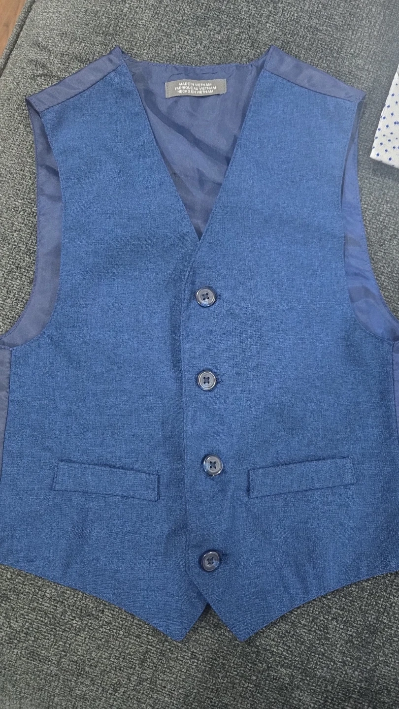 Boys Blue Vest, Shirt & Pants Set - photo 2