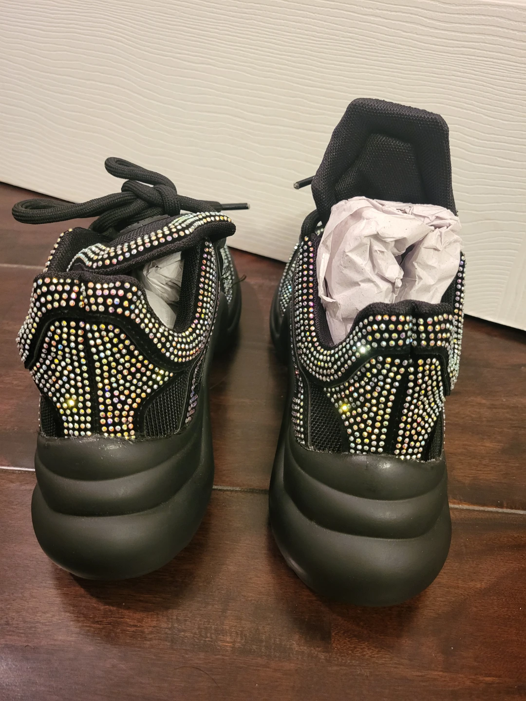 Black Rhinestone Sneakers - photo 4