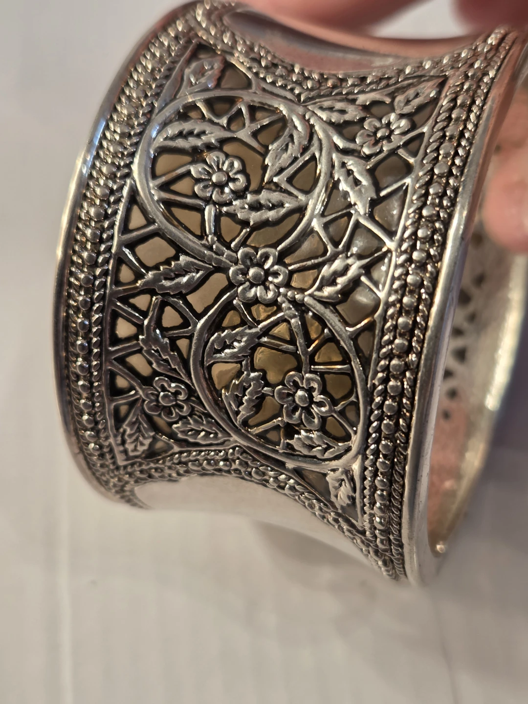 Wide Filigree Cuff Bracelet - photo 5