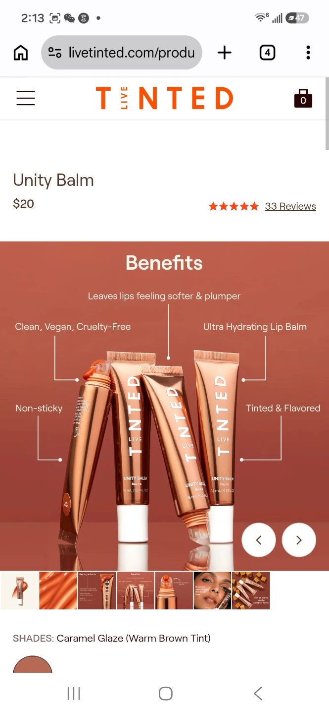 Live Tinted Unity Balm in Caramel Glaze 🏈 - photo 5