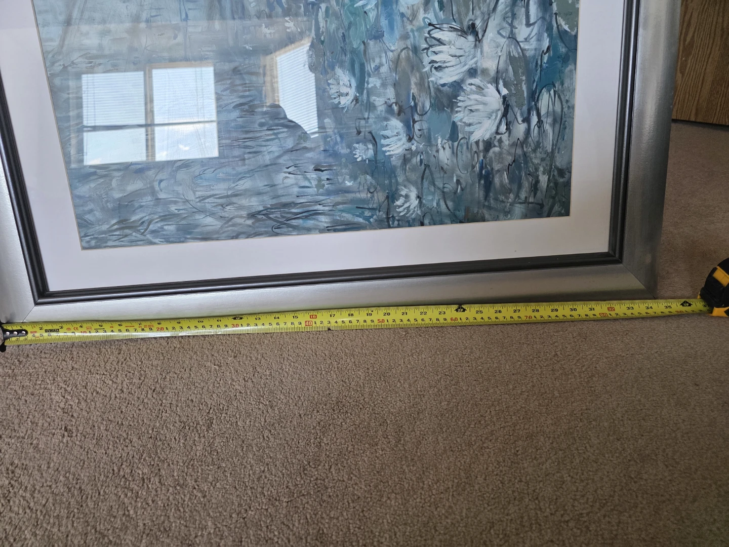 🪷  Framed Monet Water Lilies Impressionist Canvas Art - photo 2
