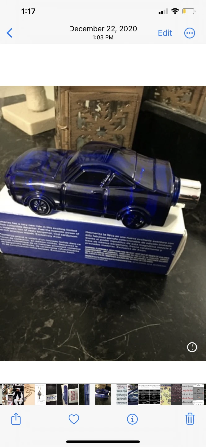 Avon Mesmerize Sports Car Decanter 🏈