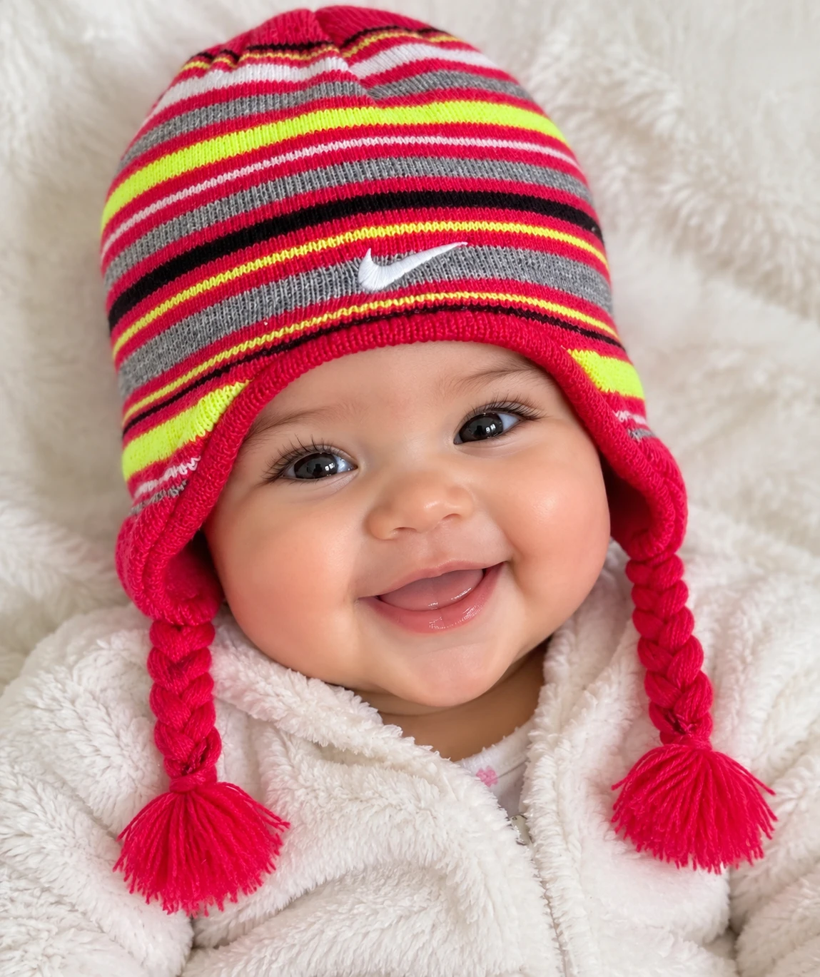 Nike Striped Infant Knit Beanie