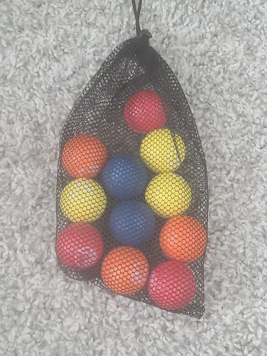 Set of 11 Multi-Coloured Foam Practice Golf Balls