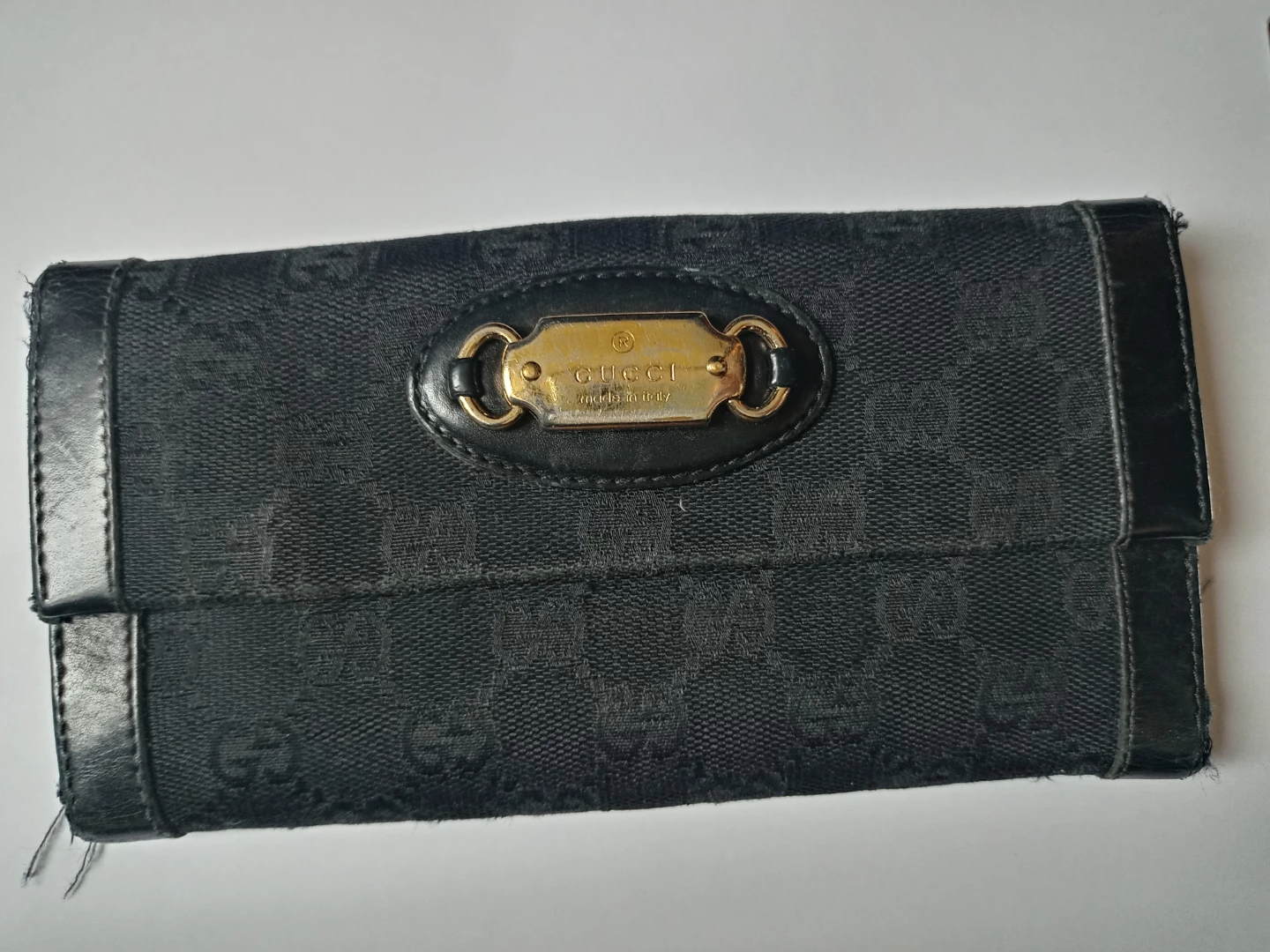Gucci Black Monogram Long Wallet