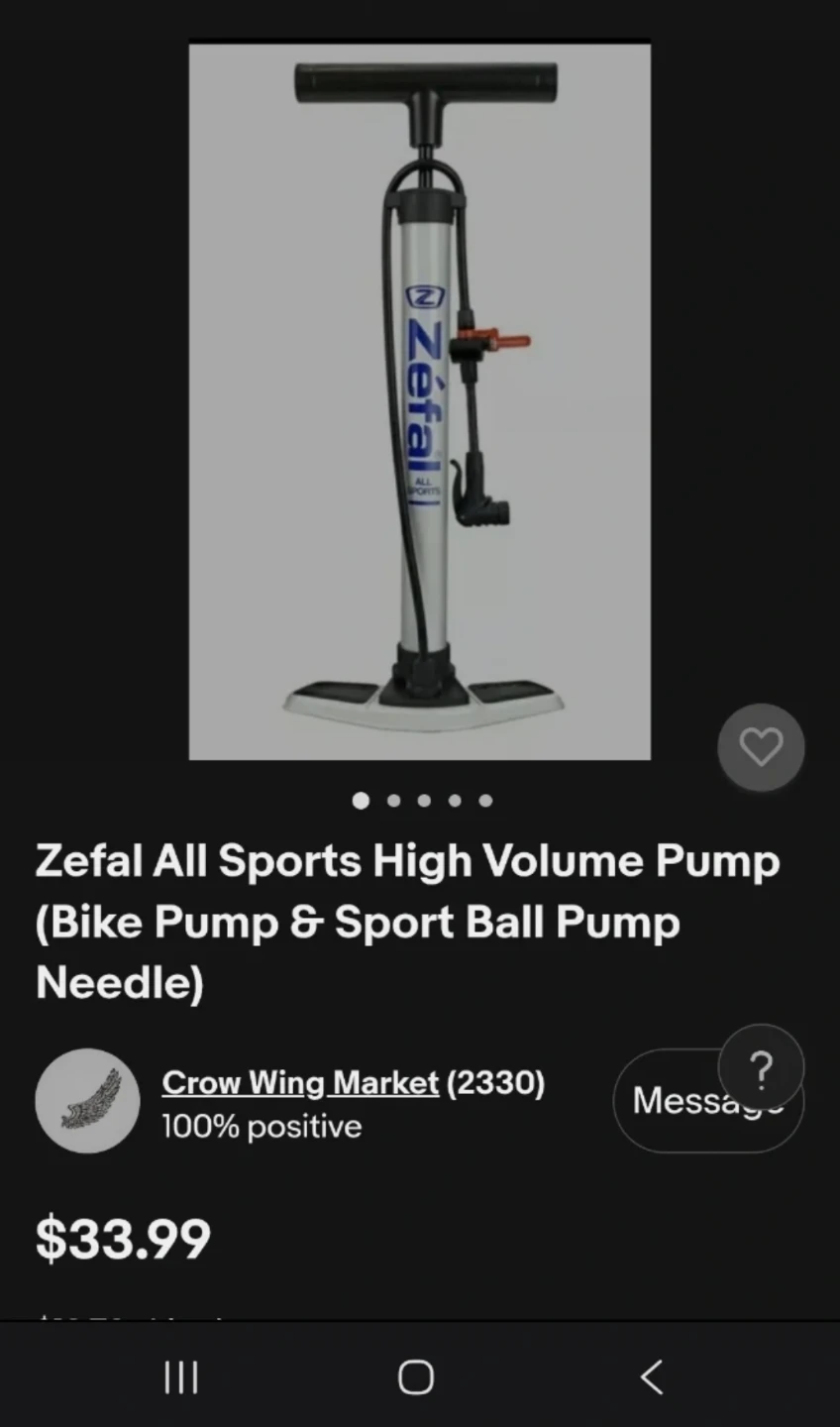 Zefal All Sports High Volume Pump