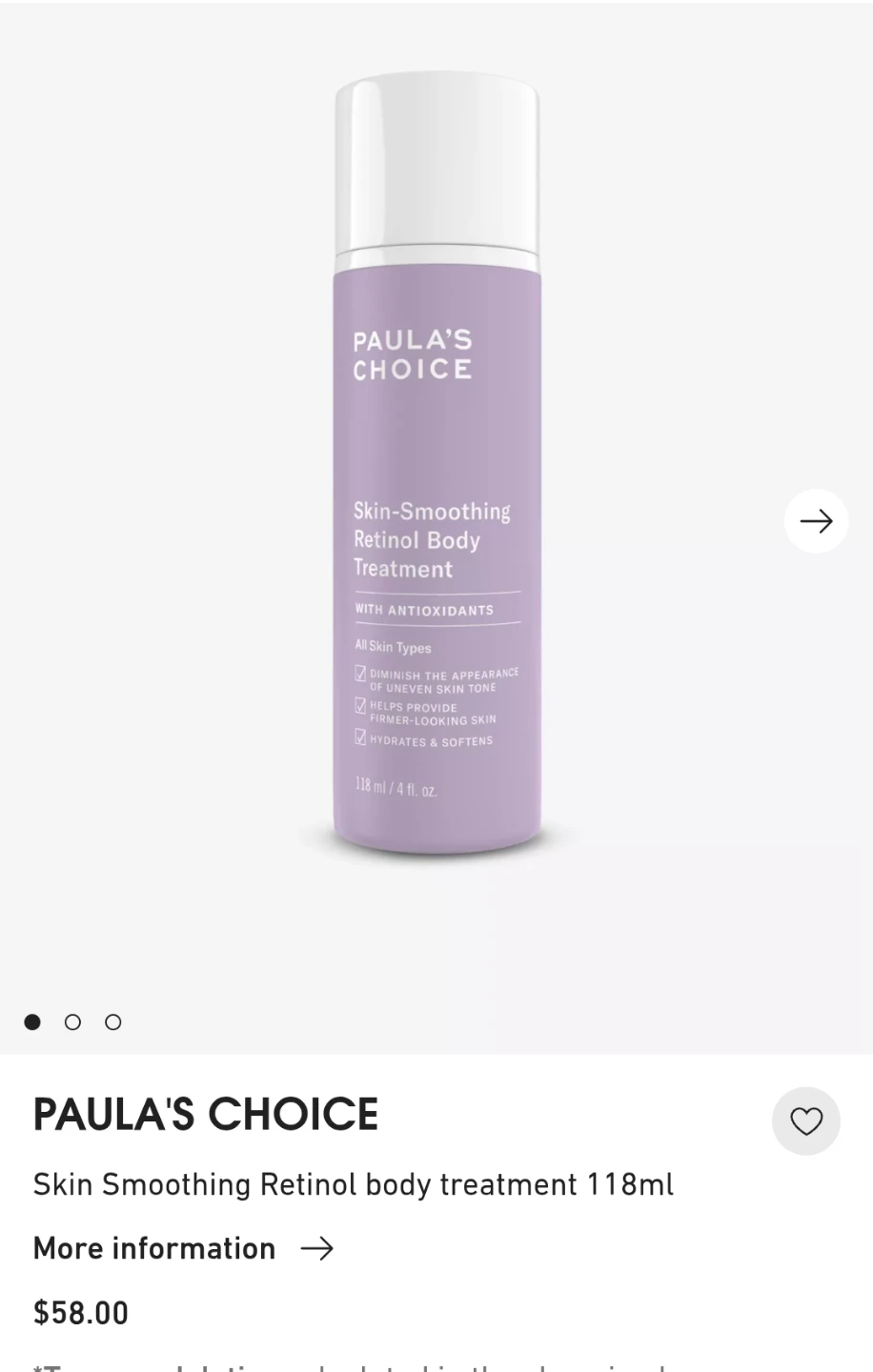Paula's Choice Retinol Body Treatment
