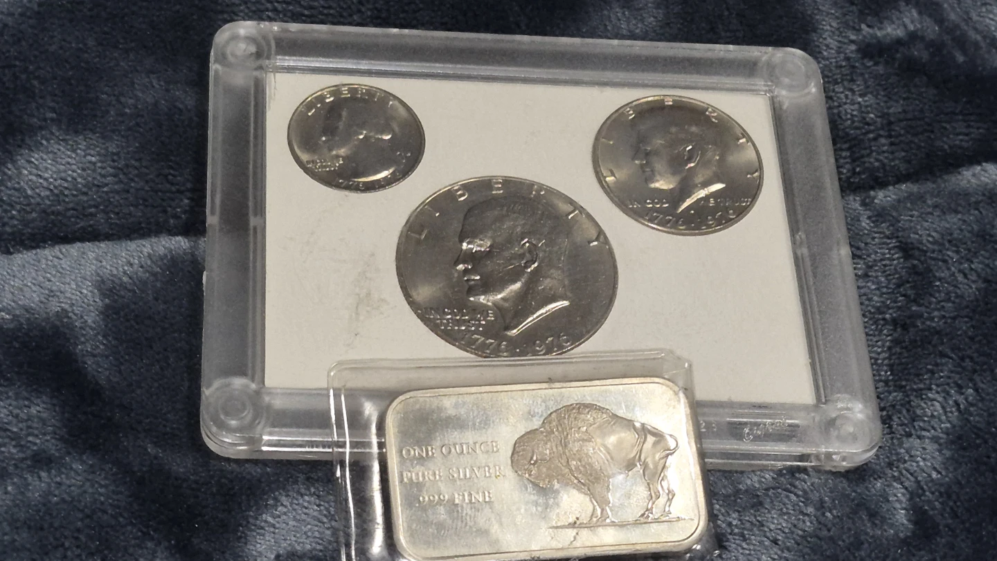 1776-1976 Bicentennial Coins and Silver Bar