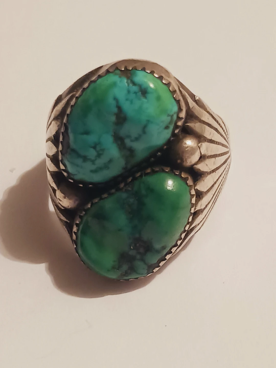 RLB Robert & Bernice Leekya Native American Zuni Sterling Ring