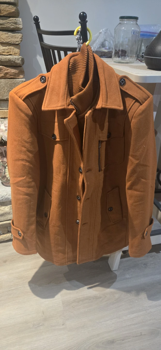 Burnt Orange Wool Blend Jacket