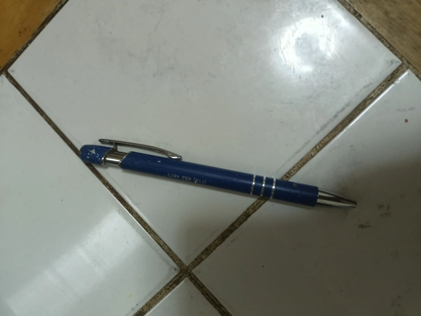 Blue Retractable Ballpoint Pen🏈