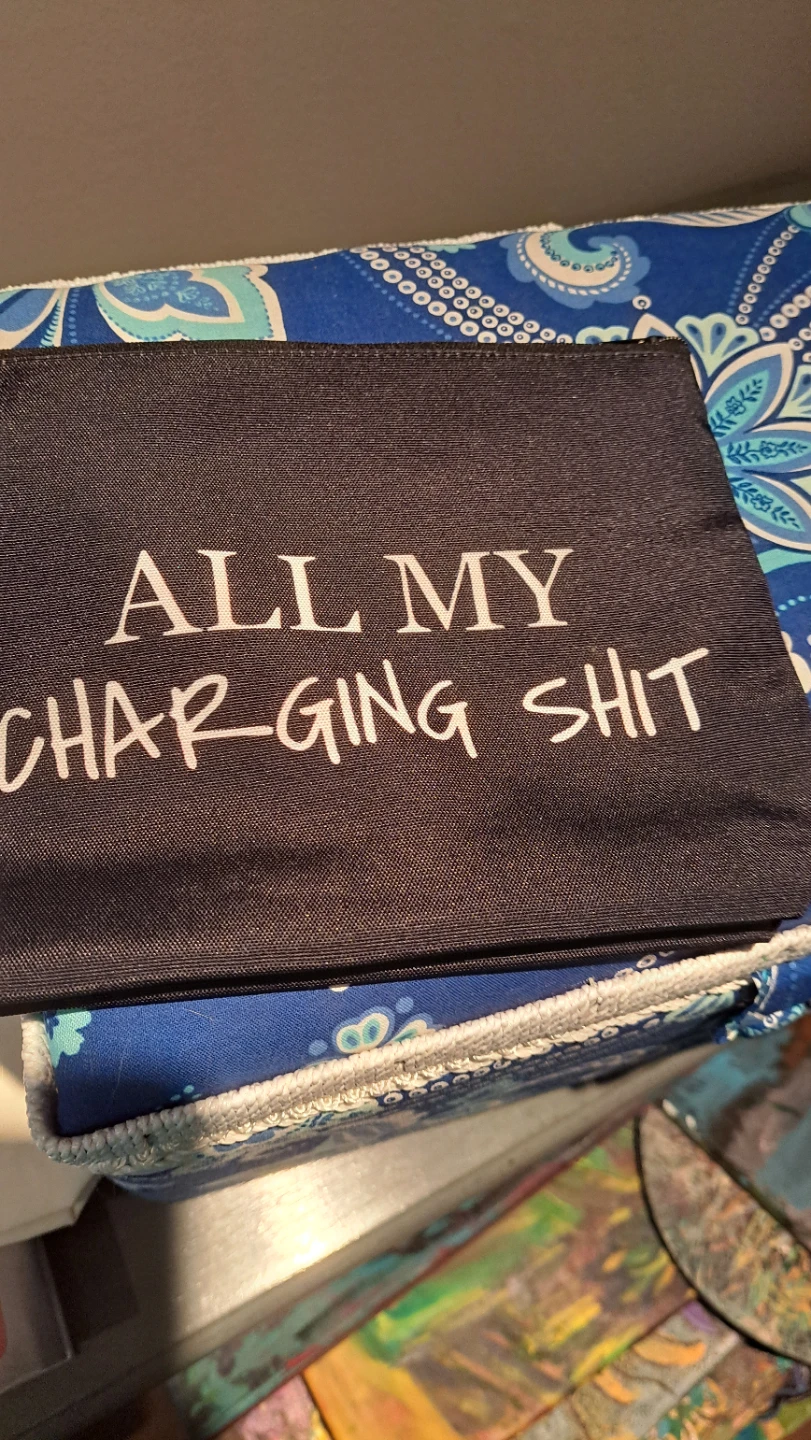 Black Zippered Organizer Pouch
