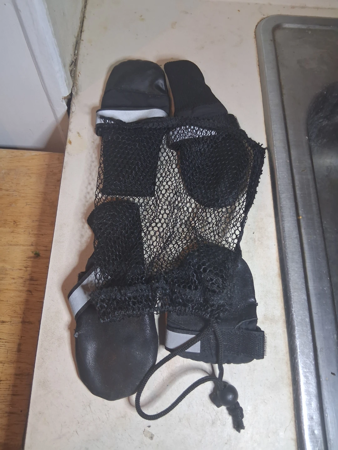 Set of 4 Black Dog Boots